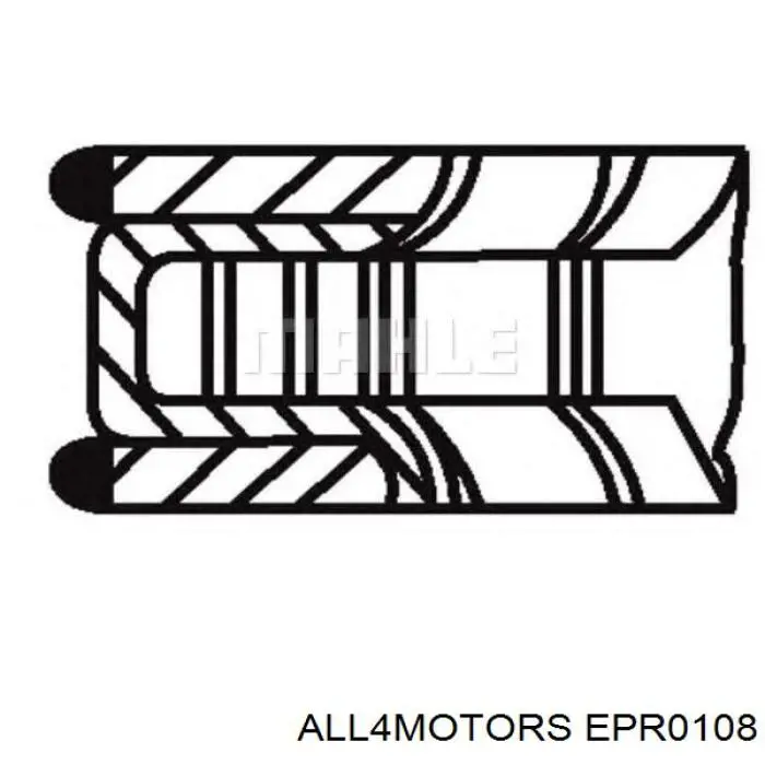 EPR0108 All4motors кольца поршневые на 1 цилиндр, std.