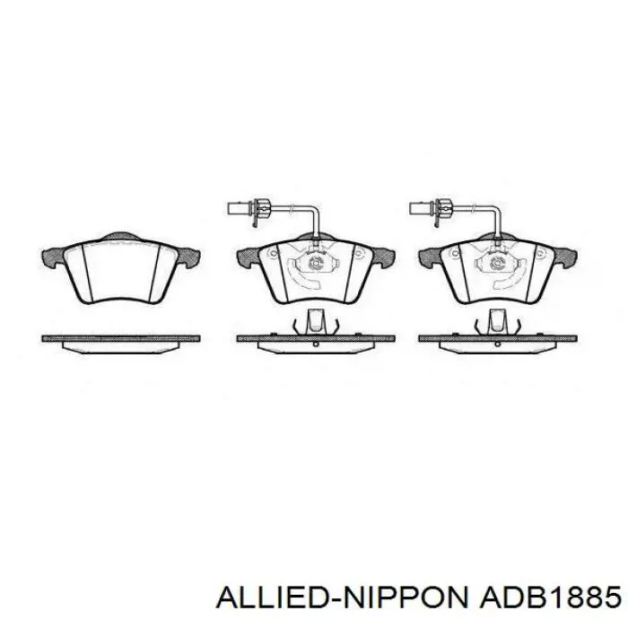 ADB1885 Allied Nippon колодки тормозные передние дисковые