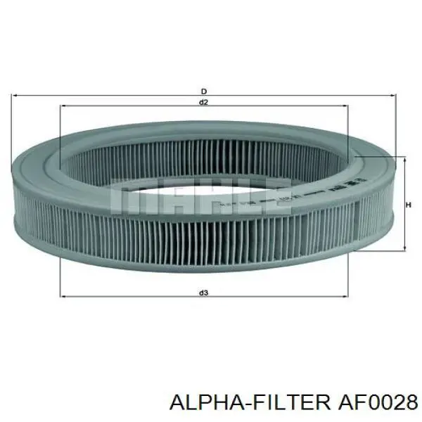 Купить AF0028 Alpha Filter Автомобильный фильтр воздуха