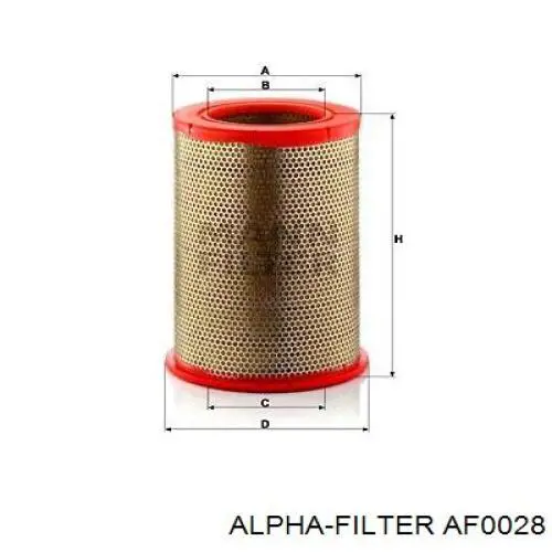 Воздушный фильтр AF0028 Alpha-filter