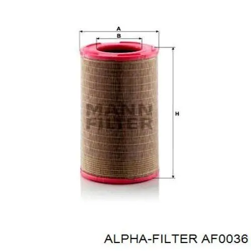 Воздушный фильтр AF0036 Alpha-filter