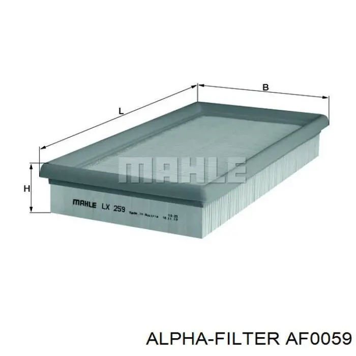 Купить AF0059 Alpha Filter Автомобильный фильтр воздуха