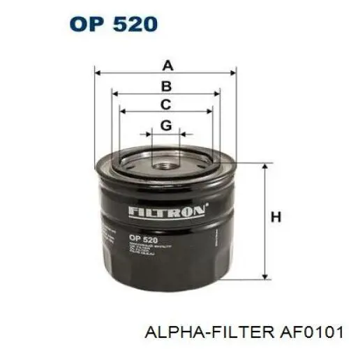 Купить AF0101 Alpha Filter Автомобильный фильтр воздуха
