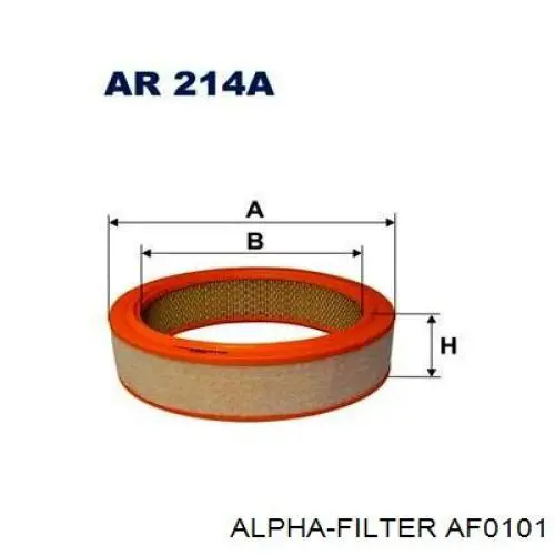AF0101 Alpha Filter Воздушный фильтр двигателя