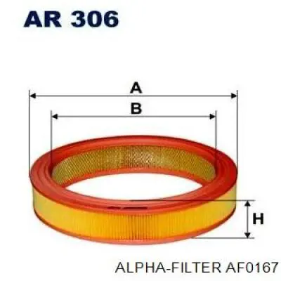 Воздушный фильтр AF0167 Alpha-filter