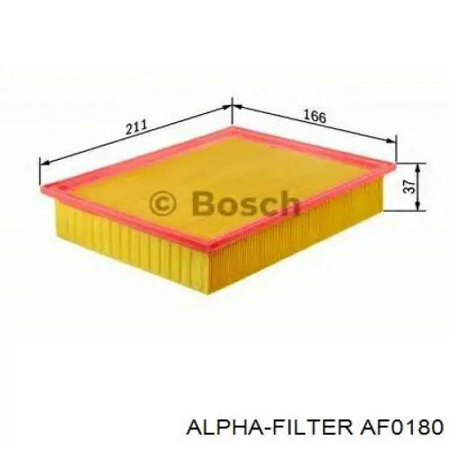 Элемент воздушного фильтра Alpha Filter AF0180 цена, от 28.46 USD