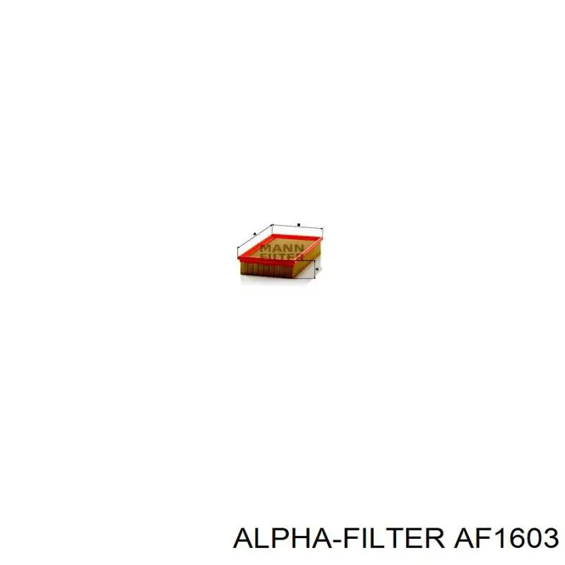 AF1603 Alpha Filter Воздушный фильтр двигателя