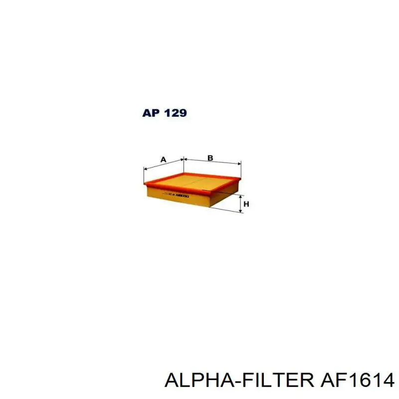 AF1614 Alpha Filter Воздушный фильтр двигателя