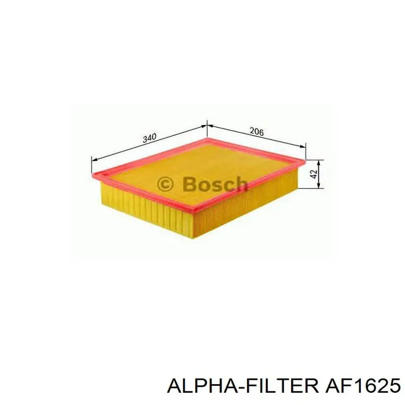 Воздушный фильтр AF1625 Alpha Filter