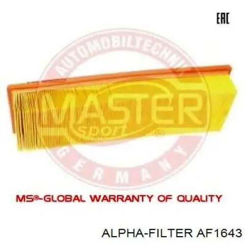 Воздушный фильтр AF1643 Alpha Filter
