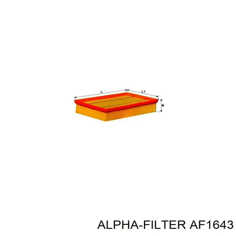 Воздушный фильтр AF1643 Alpha-filter