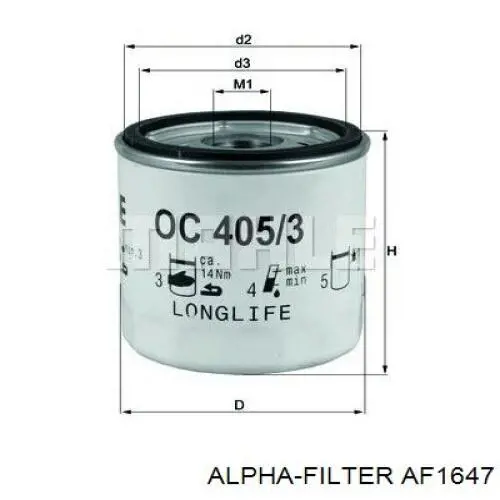 Элемент воздушного фильтра Alpha Filter AF1647 цена, от 3.84 USD