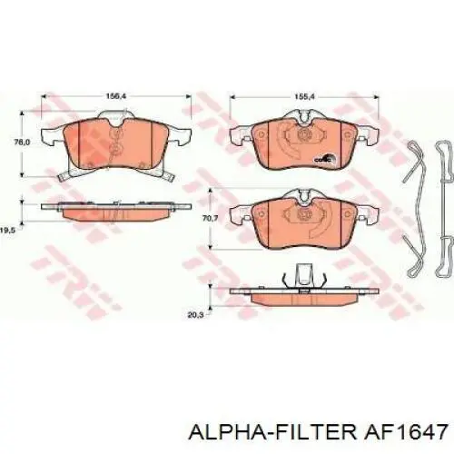 Купить AF1647 Alpha Filter Автомобильный фильтр воздуха