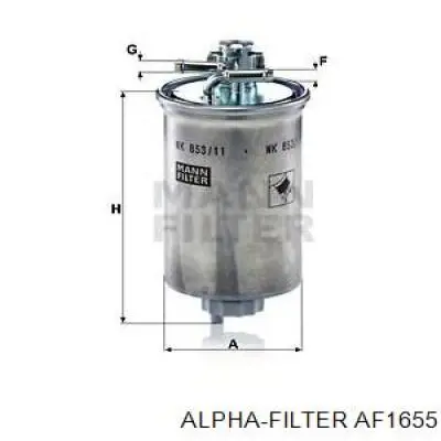 Воздушный фильтр AF1655 Alpha Filter