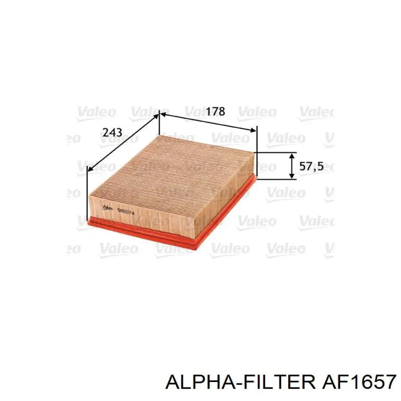 Купить AF1657 Alpha Filter Автомобильный фильтр воздуха