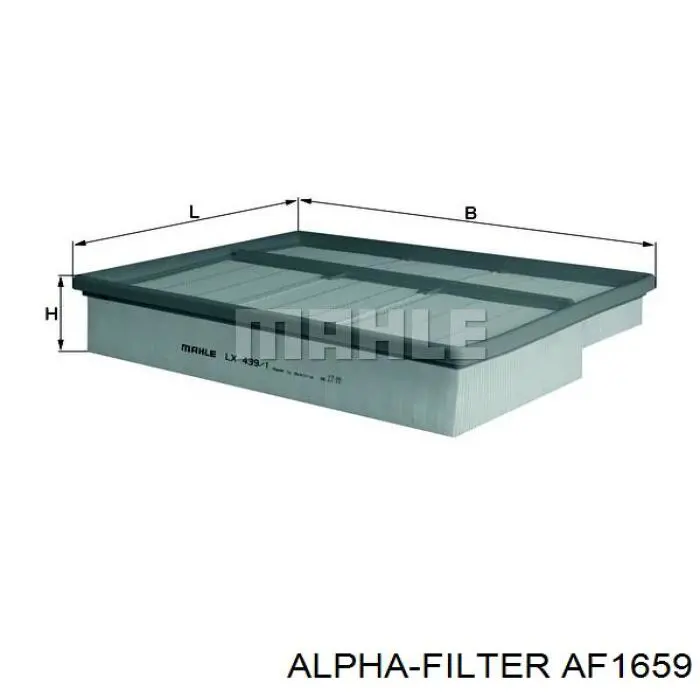 AF1659 Alpha Filter Воздушный фильтр двигателя