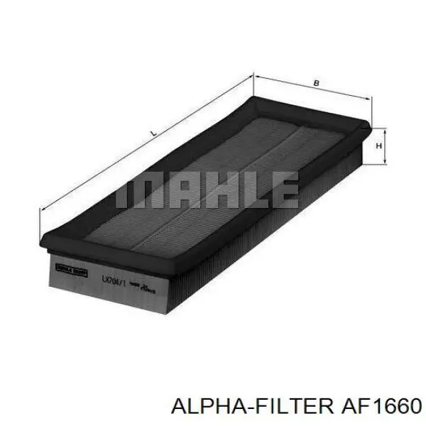 Воздушный фильтр AF1660 Alpha Filter