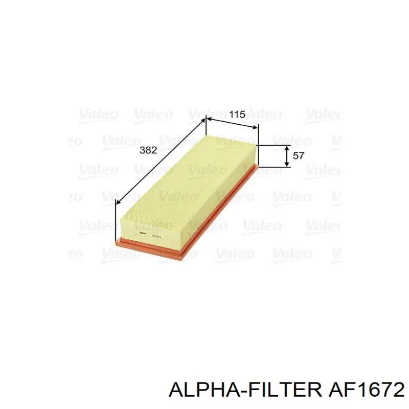 AF1672 Alpha Filter Воздушный фильтр двигателя