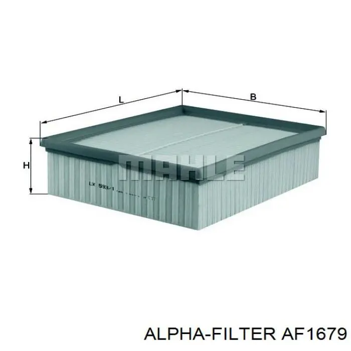 Воздушный фильтр AF1679 Alpha-filter