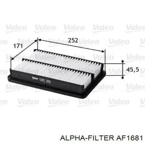 Элемент воздушного фильтра Alpha Filter AF1681 цена, от 3.48 USD