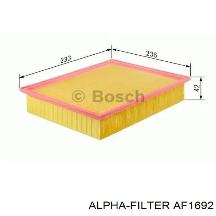 AF1692 Alpha Filter Воздушный фильтр двигателя