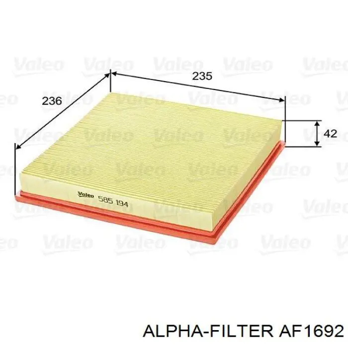 AF1692 Alpha-filter воздушный фильтр