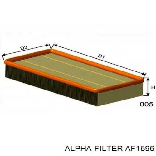 AF1696 Alpha Filter Воздушный фильтр двигателя