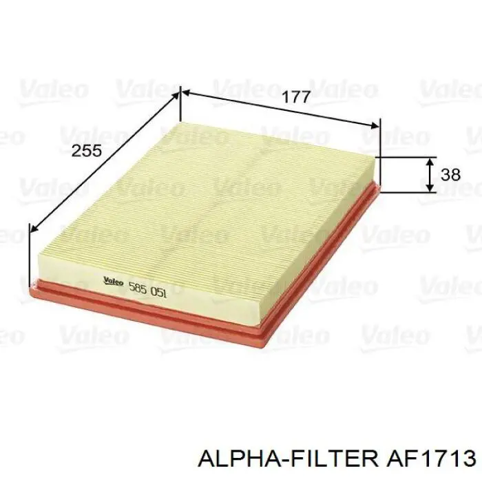 Элемент воздушного фильтра Alpha Filter AF1713 цена, от 3.01 USD