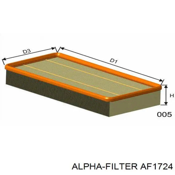 Элемент воздушного фильтра Alpha Filter AF1724 цена, от 6.95 USD