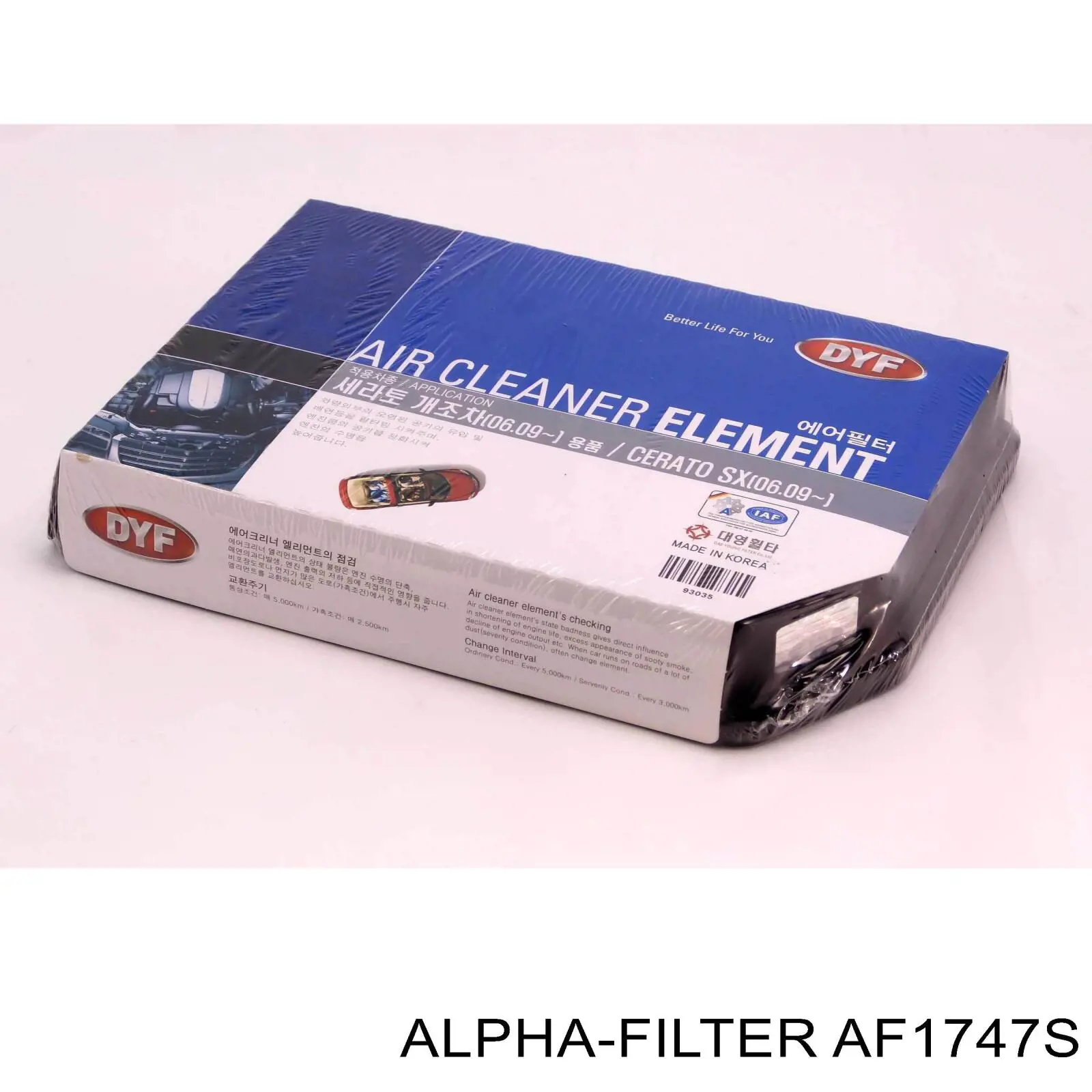 Воздушный фильтр AF1747S Alpha Filter