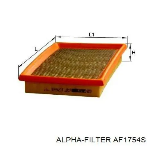 AF1754S Alpha Filter Воздушный фильтр двигателя