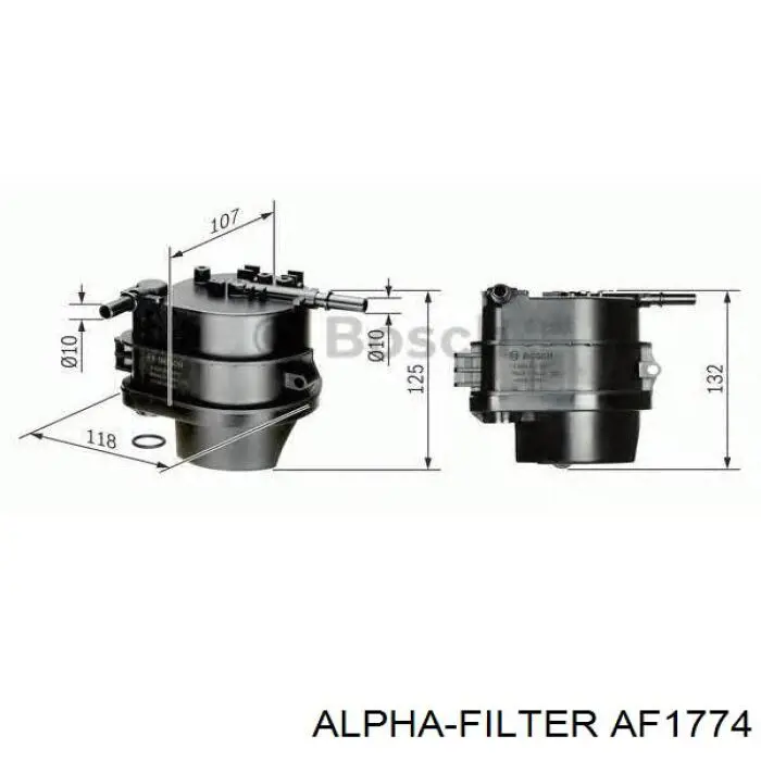 Купить AF1774 Alpha Filter Автомобильный фильтр воздуха