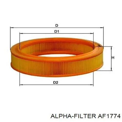 Элемент воздушного фильтра Alpha Filter AF1774 цена, от 4.07 USD
