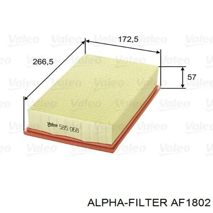 Воздушный фильтр AF1802 Alpha-filter