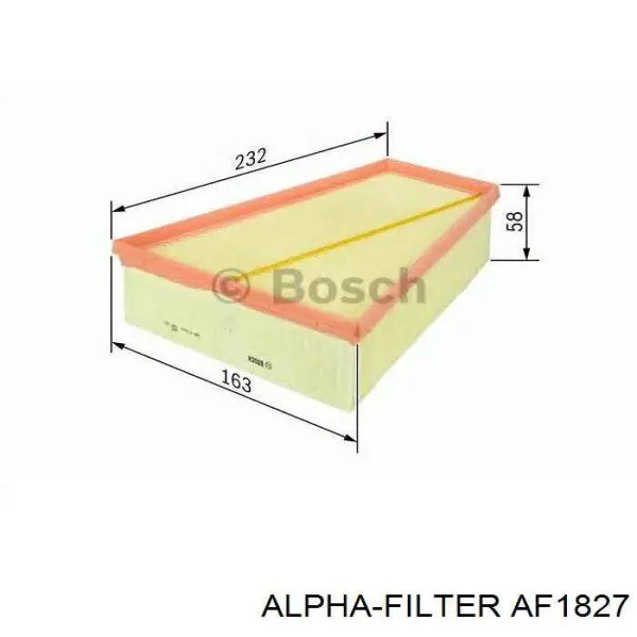 AF1827 Alpha Filter Воздушный фильтр двигателя