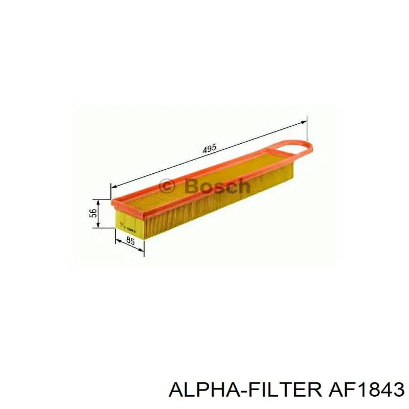 AF1843 Alpha Filter Воздушный фильтр двигателя