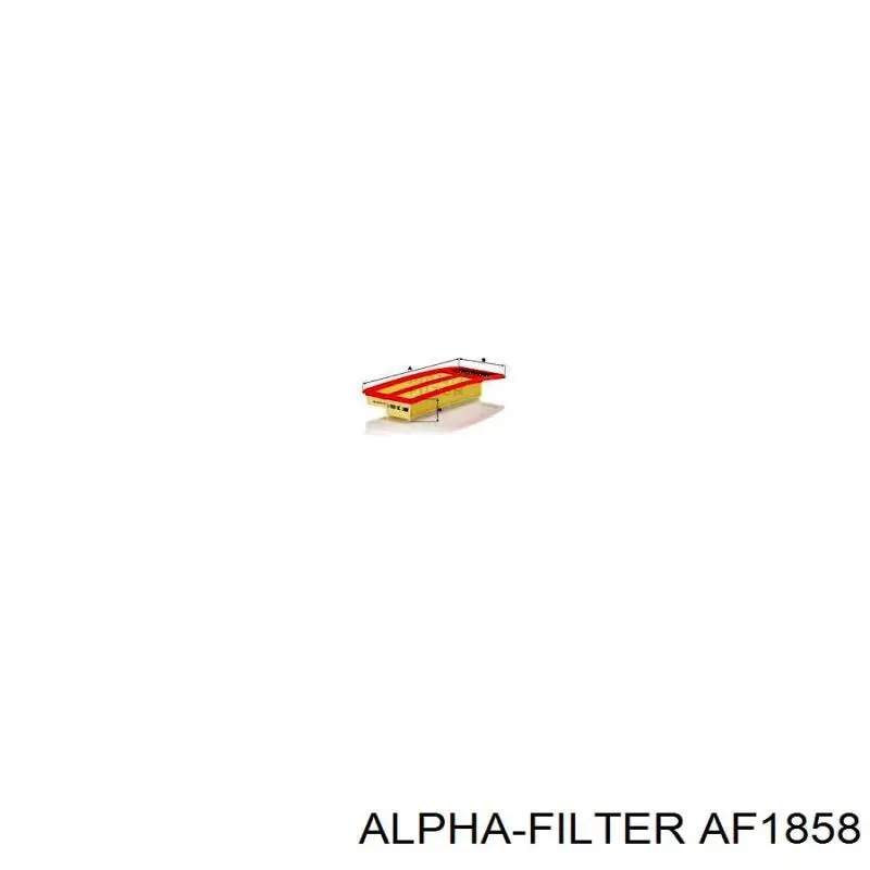 Элемент воздушного фильтра Alpha Filter AF1858 цена, от 5.29 USD