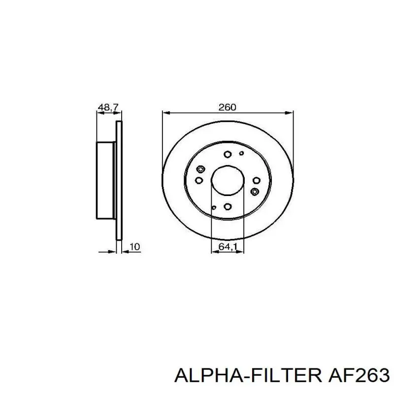 Купить AF263 Alpha Filter Фильтр центробежный очистки масла