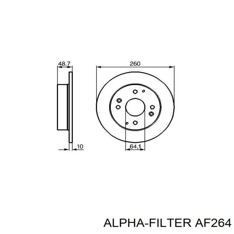 Масляный фильтр AF264 Alpha Filter