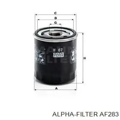 Масляный фильтр AF283 Alpha-filter