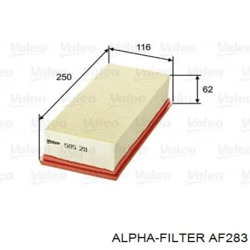 Масляный фильтр AF283 Alpha Filter