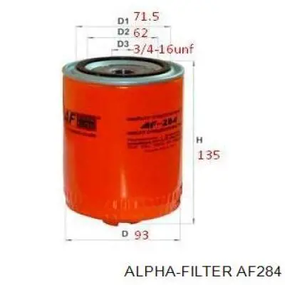AF284 Alpha-filter масляный фильтр