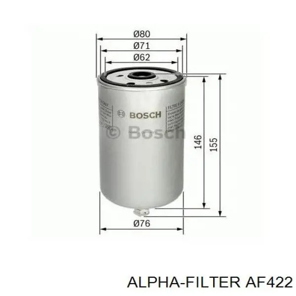 Топливный фильтр AF422 Alpha-filter