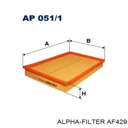 Купить AF429 Alpha Filter Фильтр-отстойник топлива грубой очистки
