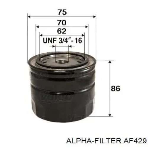 AF429 Alpha Filter Фильтр топлива