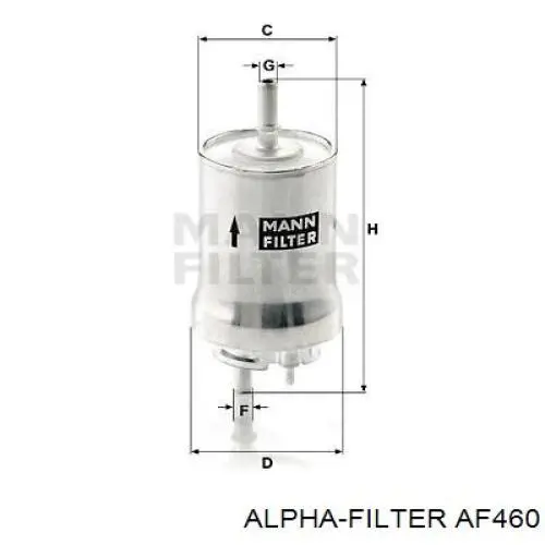 Топливный фильтр AF460 Alpha-filter