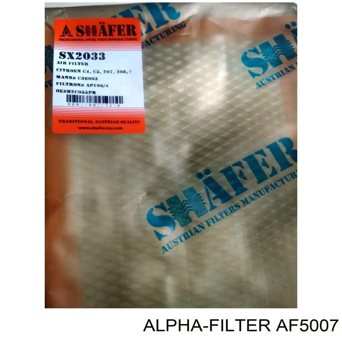 Фильтр воздушный отопителя Alpha Filter AF5007 цена, от 3.55 USD