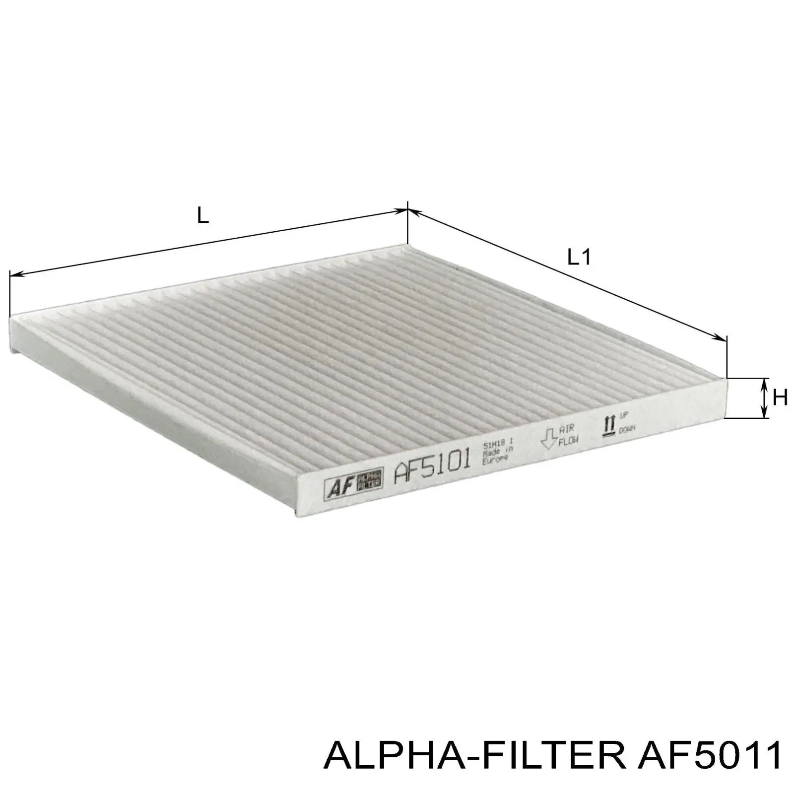 Купить AF5011 Alpha Filter Фильтр салона угольный