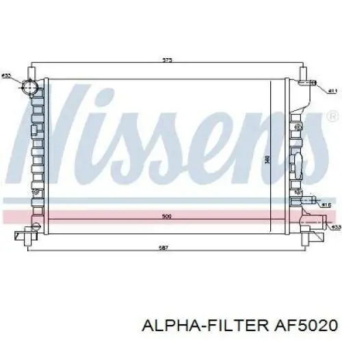 Воздушный фильтр салона Alpha Filter AF5020