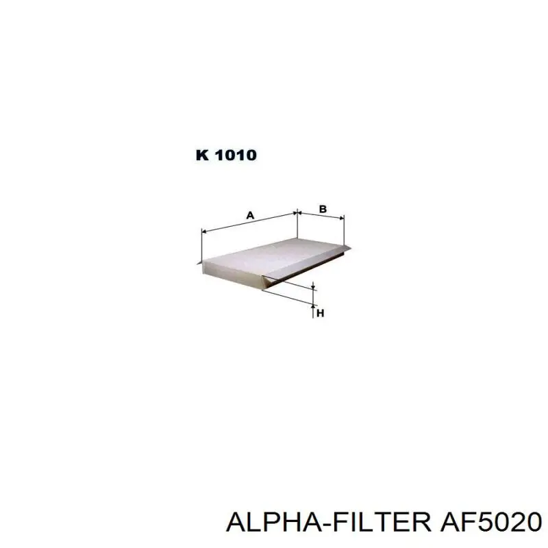 Фильтр салона AF5020 Alpha Filter